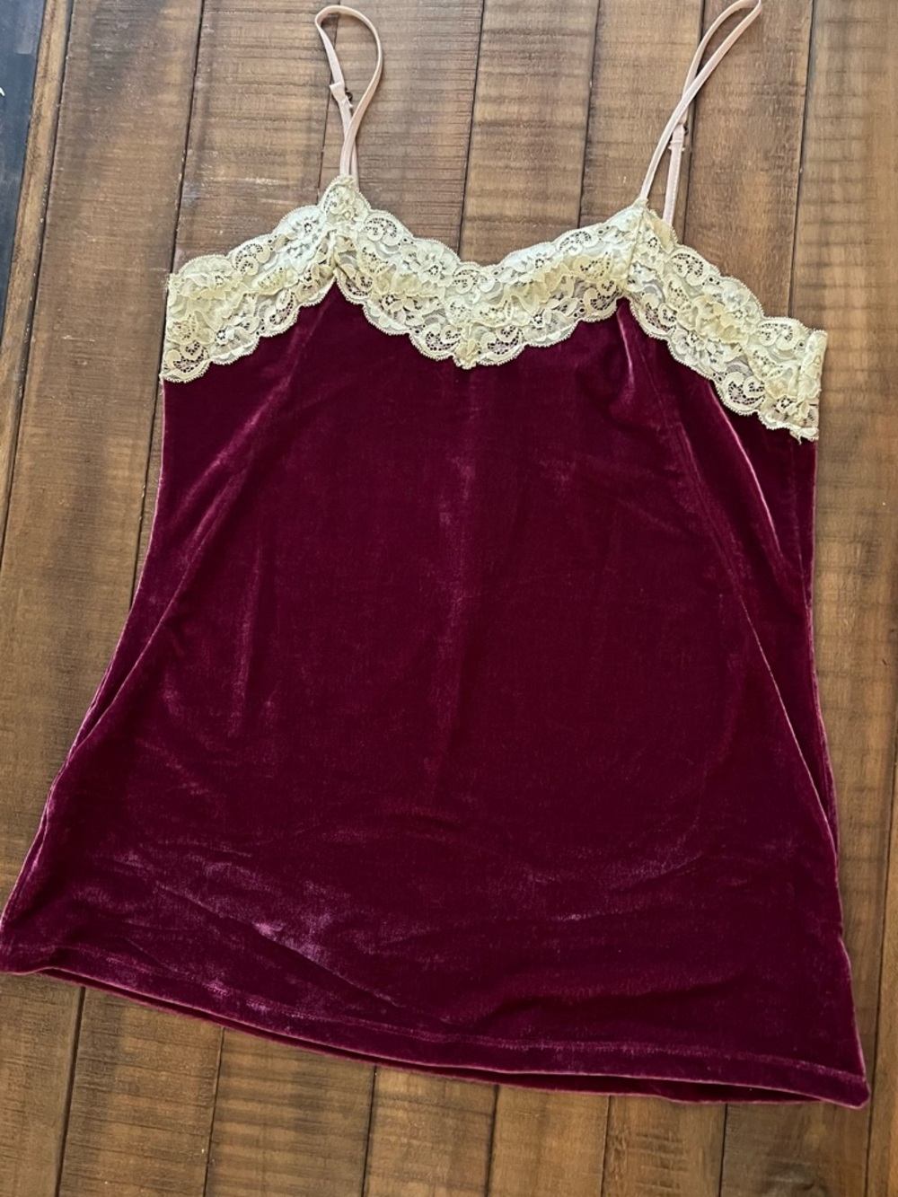 NWOT Beautiful Velvet and lace Aratta cami size S